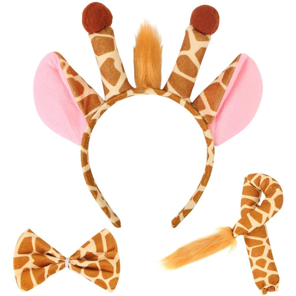 8751 3 Pcs Giraffes Costume Set, Giraffes Ears Headband